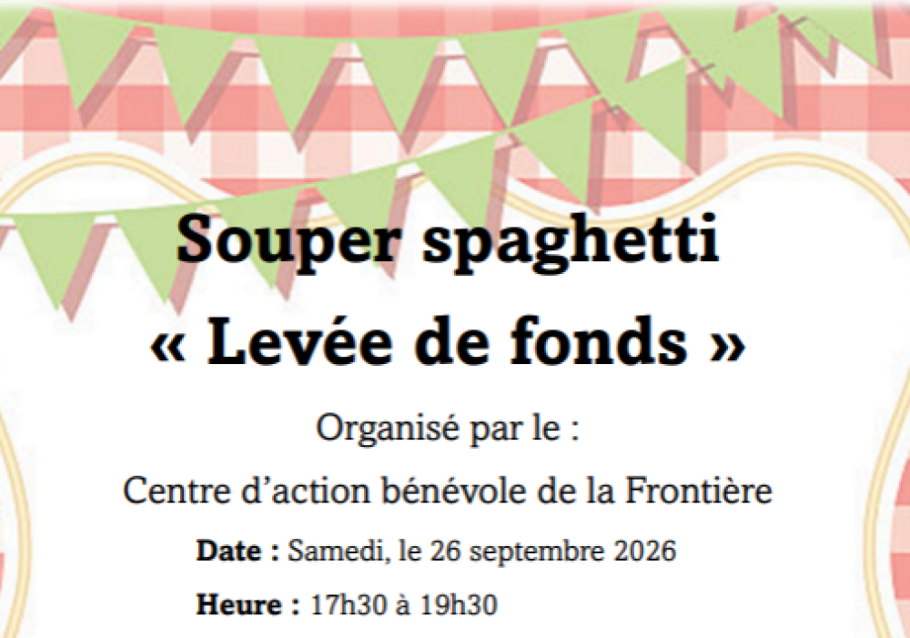 Souper spaghetti « Levée de fonds »